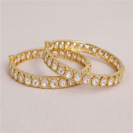 Kundan Openable Bangles With Carat Gold Plating
