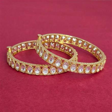 Kundan Openable Bangles With Carat Gold Plating