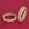 Kundan Moti Bangles With Carat Gold Plating