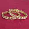 Kundan Moti Bangles With Carat Gold Plating