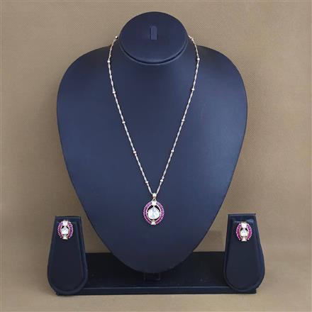 Kundan Classic Pendant Set With Carat Gold Plating