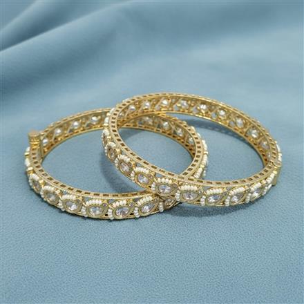 Kundan Openable Bangles With Carat Gold Plating