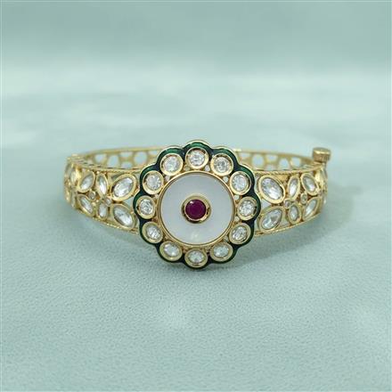 Kundan Openable Kada With Carat Gold Plating