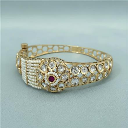 Kundan Openable Kada With Carat Gold Plating