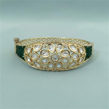 Kundan Openable Kada With Carat Gold Plating