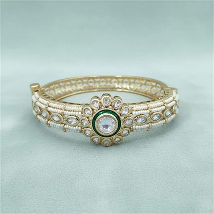 Kundan Openable Kada With Carat Gold Plating