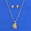 Kundan Classic Pendant Set With Carat Gold Plating