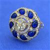 Kundan Adjustable Ring With Carat Gold Plating