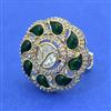 Kundan Adjustable Ring With Carat Gold Plating
