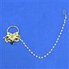 Kundan Moti Nose Ring With Gold Plating