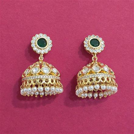 Kundan Jhumki With Carat Gold Plating