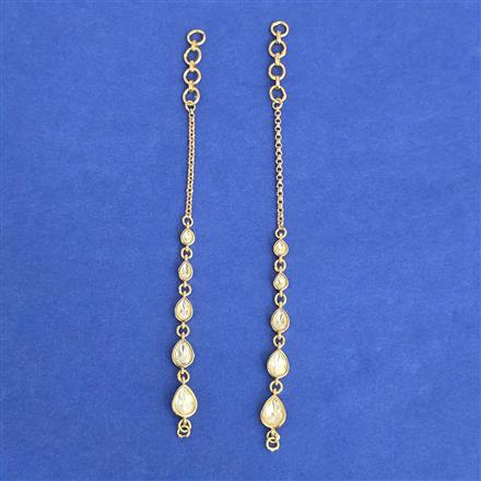 Kundan Classic Ear Chain With Carat Gold Plating