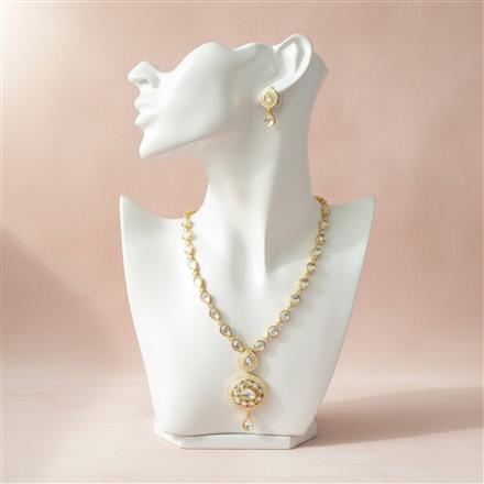Kundan Meenakari Necklace Set With Carat Gold Plating