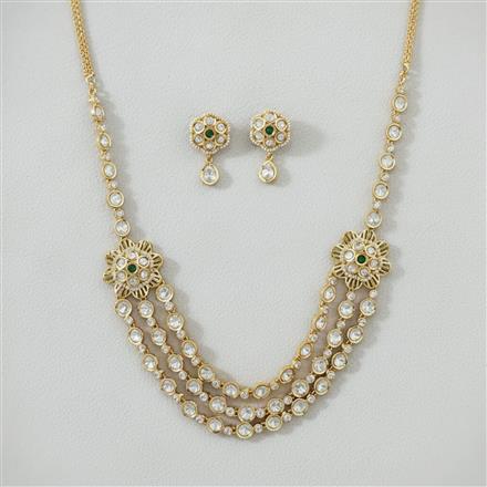 Kundan Classic Necklace With Carat Gold Plating
