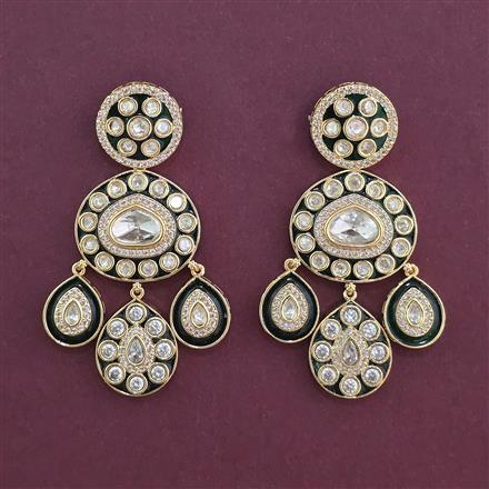 Kundan Meenakari Earring With Carat Gold Plating
