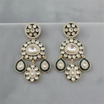 Kundan Meenakari Earring With Carat Gold Plating