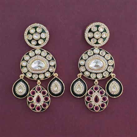 Kundan Meenakari Earring With Carat Gold Plating