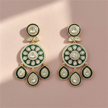 Kundan Meenakari Earring With Carat Gold Plating