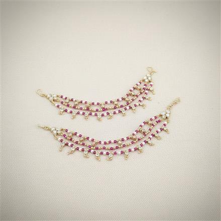 Kundan Classic Ear Chain With Carat Gold Plating