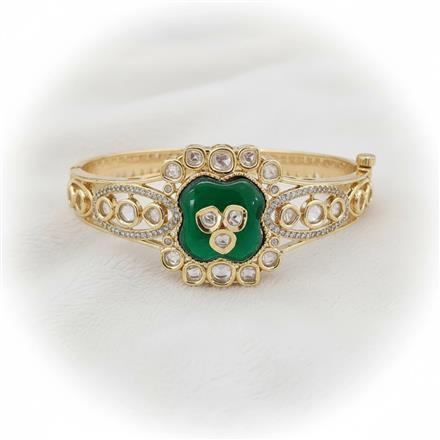 Kundan Openable Kada With Carat Gold Plating