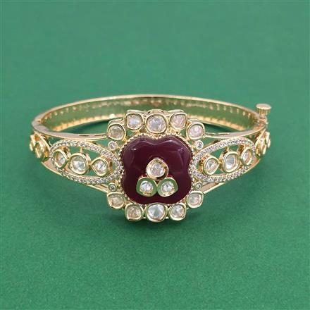 Kundan Openable Kada With Carat Gold Plating