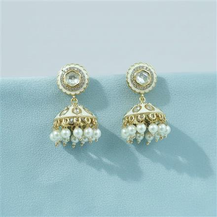 Kundan Jhumki With Carat Gold Plating