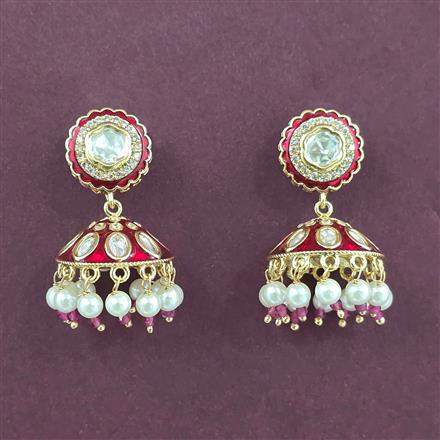 Kundan Jhumki With Carat Gold Plating