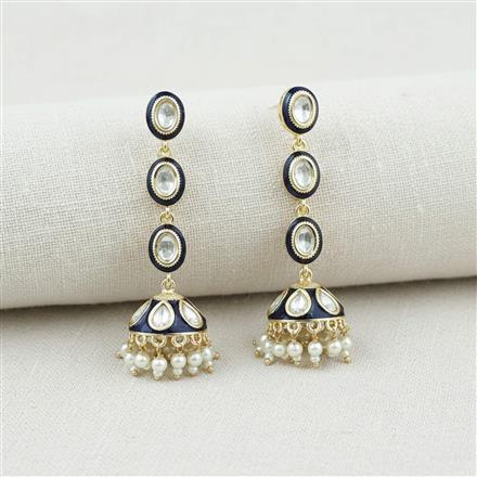 Kundan Meenakari Earring With Carat Gold Plating