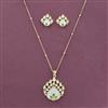 Kundan Mother Of Pearl Pendant Set With Carat Gold Plating