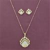 Kundan Mother Of Pearl Pendant Set With Carat Gold Plating