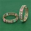 Kundan Openable Bangles With Mehndi Plating