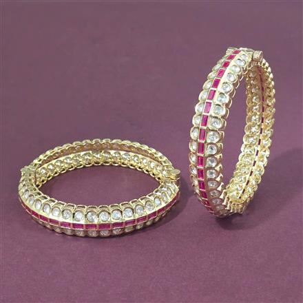 Kundan Openable Bangles With Carat Gold Plating