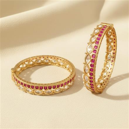 Kundan Openable Bangles With Carat Gold Plating