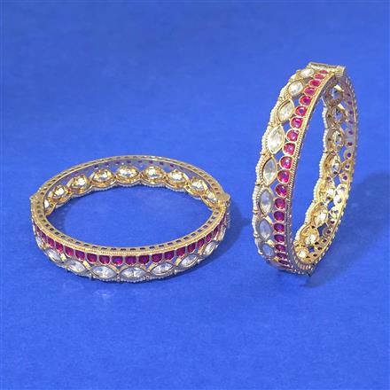 Kundan Openable Bangles With Carat Gold Plating