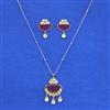Kundan Classic Pendant Set With Carat Gold Plating