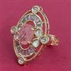Kundan Adjustable Ring With Carat Gold Plating