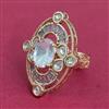 Kundan Adjustable Ring With Carat Gold Plating