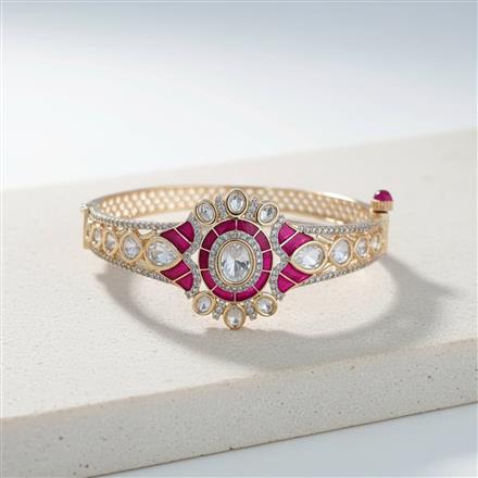 Kundan Openable Kada With Carat Gold Plating