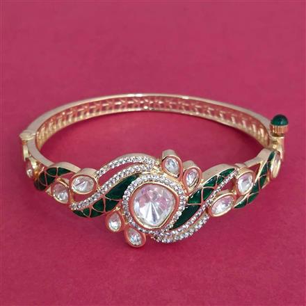 Kundan Openable Kada With Carat Gold Plating