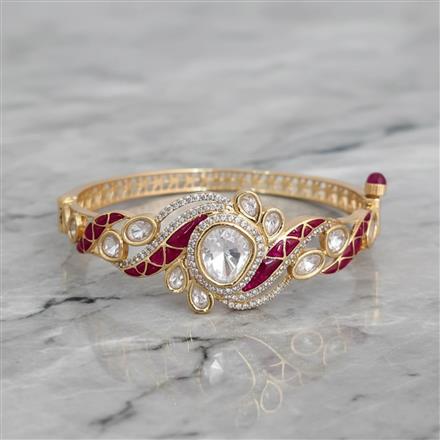 Kundan Openable Kada With Carat Gold Plating