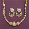 Kundan Moti Necklace Set With Carat Gold Plating