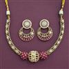 Kundan Moti Necklace Set With Carat Gold Plating