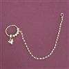 Kundan Moti Nose Ring With Carat Gold Plating