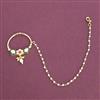 Kundan Meenakari Nose Ring With Carat Gold Plating