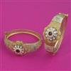 Kundan Meenakari Bangles With Matte Gold Plating
