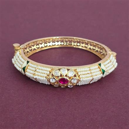 Kundan Moti Kada With Carat Gold Plating