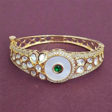 Kundan Classic Kada With Carat Gold Plating
