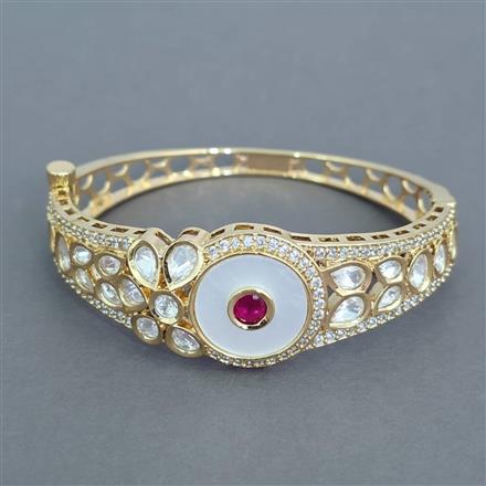 Kundan Classic Kada With Carat Gold Plating