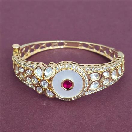 Kundan Classic Kada With Carat Gold Plating