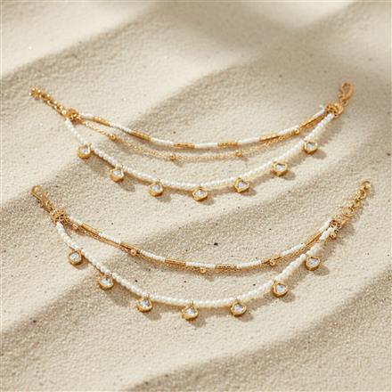 Kundan Moti Ear Chain With Carat Gold Plating